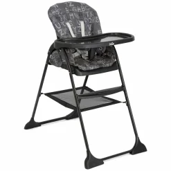 Hochstuhl Mimzy Snacker ab 6 Monate nutzbar klein faltbar nur 6,3 kg leicht - ABC Charcoal - Kollektion 2025