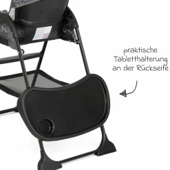 Hochstuhl Mimzy Snacker ab 6 Monate nutzbar klein faltbar nur 6,3 kg leicht - ABC Charcoal - Kollektion 2025
