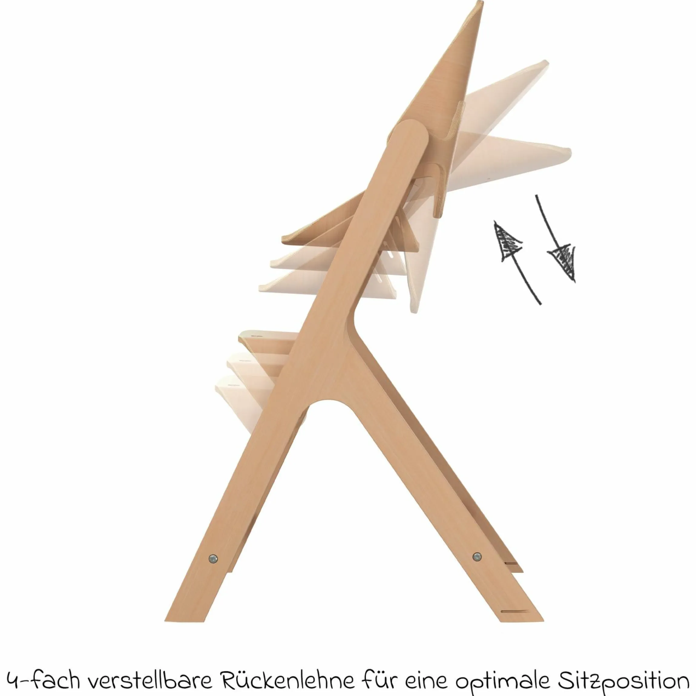 Hochstuhl Nesta ab 3,5 Jahre - 99 Jahre langlebig und nachhaltig - Natural - Kollektion 2025