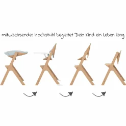 Hochstuhl Nesta ab 3,5 Jahre - 99 Jahre langlebig und nachhaltig - Natural - Kollektion 2025