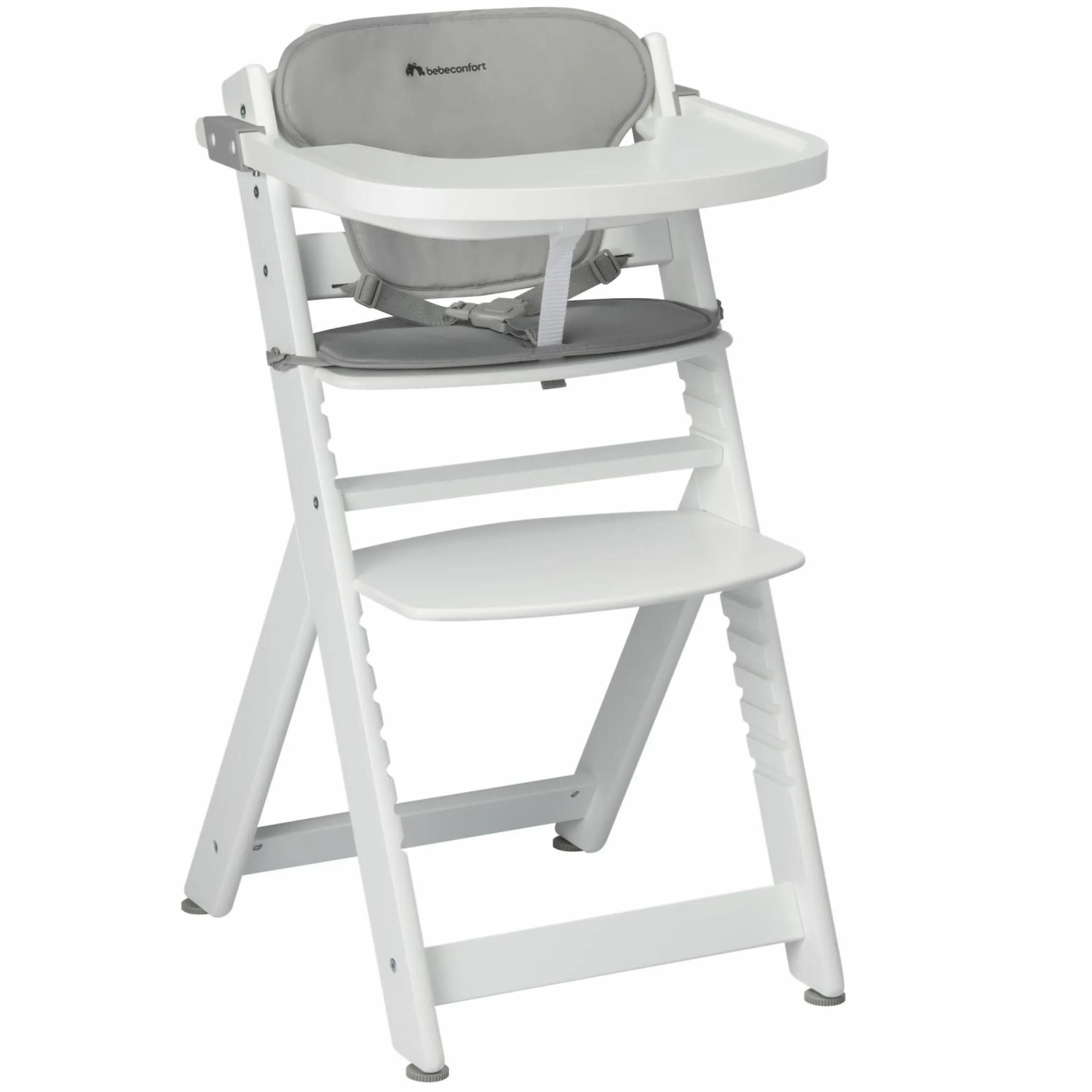 Hochstuhl Timba mit Sitzkissen ab 6 Monate bis 30 kg - White Gray