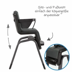 Hochstuhl ZAAZ bis 100 kg belastbar mit Hydrauliksystem für die Höhenverstellung - Pewter - Kollektion 2025