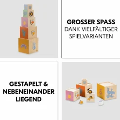 Holz Stapelturm mit Formen - Stack N Raise