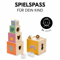 Holz Stapelturm mit Formen - Stack N Raise