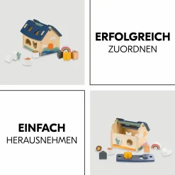 Holz Steck- und Motorik-Spiel - Haus mit Formen - Sort N Build