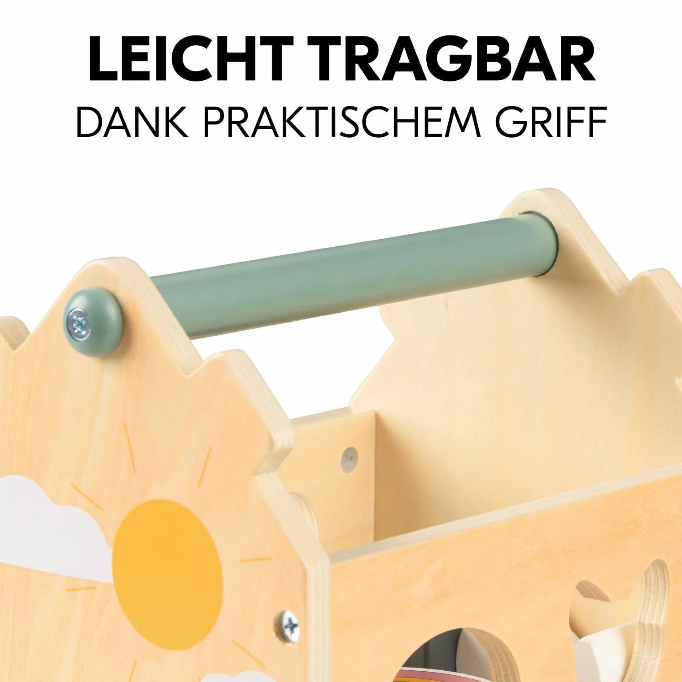 Holz Steck- und Motorik-Spiel - Haus mit Formen - Sort N Build