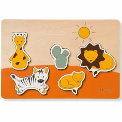 Holz Steckpuzzle für Baby (ab 1 Jahr) - Safari - Puzzle N Fit