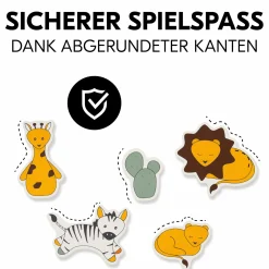 Holz Steckpuzzle für Baby (ab 1 Jahr) - Safari - Puzzle N Fit