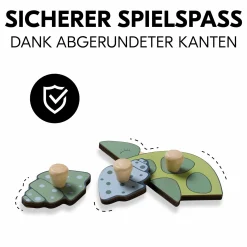 Holz Steckpuzzle für Baby (ab 1 Jahr) - Turtle / Schildkröte - Puzzle N Sort