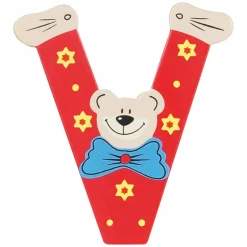 Holzbuchstabe V - Bär