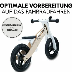 Holz-Laufrad Balance N Ride mit Lufträdern & verstellbarem Sitz (ab 18 Monate) - Zebra