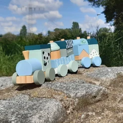 Holz-Zug mit Bausteinen - Panda