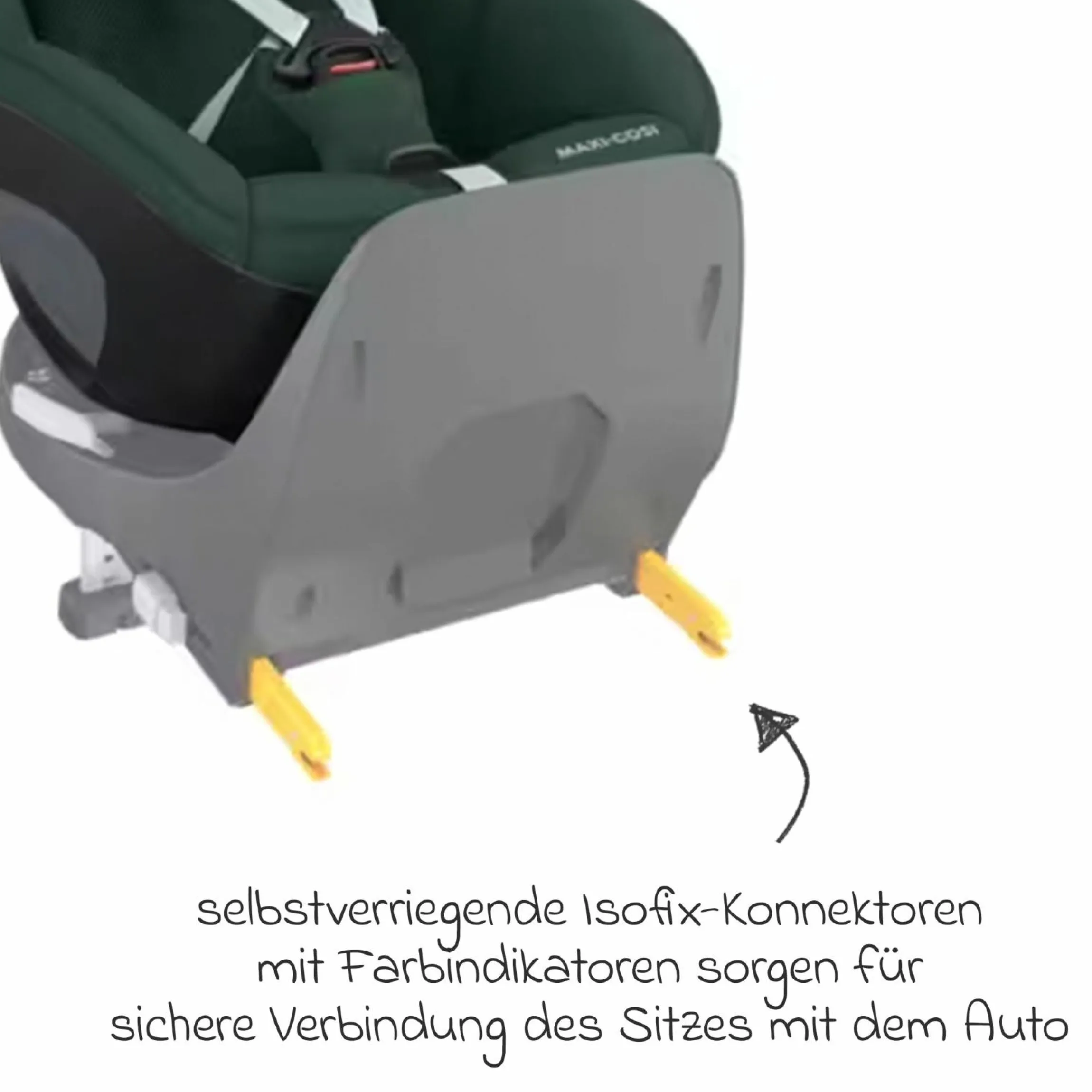 3in1 Babyschale & Reboarder-Set FamilyFix 360 ab Geburt bis 4 Jahre (40 - 105 cm) mit Babyschale Pebble 360 & Kindersitz Pearl 360 inkl. Isofix-Basis FamilyFix & Rückenlehnenschutz - Green