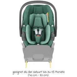 3in1 Babyschale & Reboarder-Set FamilyFix 360 ab Geburt bis 4 Jahre (40 - 105 cm) mit Babyschale Pebble 360 & Kindersitz Pearl 360 inkl. Isofix-Basis FamilyFix & Rückenlehnenschutz - Green
