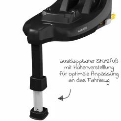 3in1 Babyschale & Reboarder-Set ab Geburt bis 4 Jahre mit (40 - 105 cm) mit Babyschale Pebble S i-Size & Kindersitz Pearl S inkl. Isofix-Basis FamilyFix S & Rückenlehnenschutz - Tonal Black