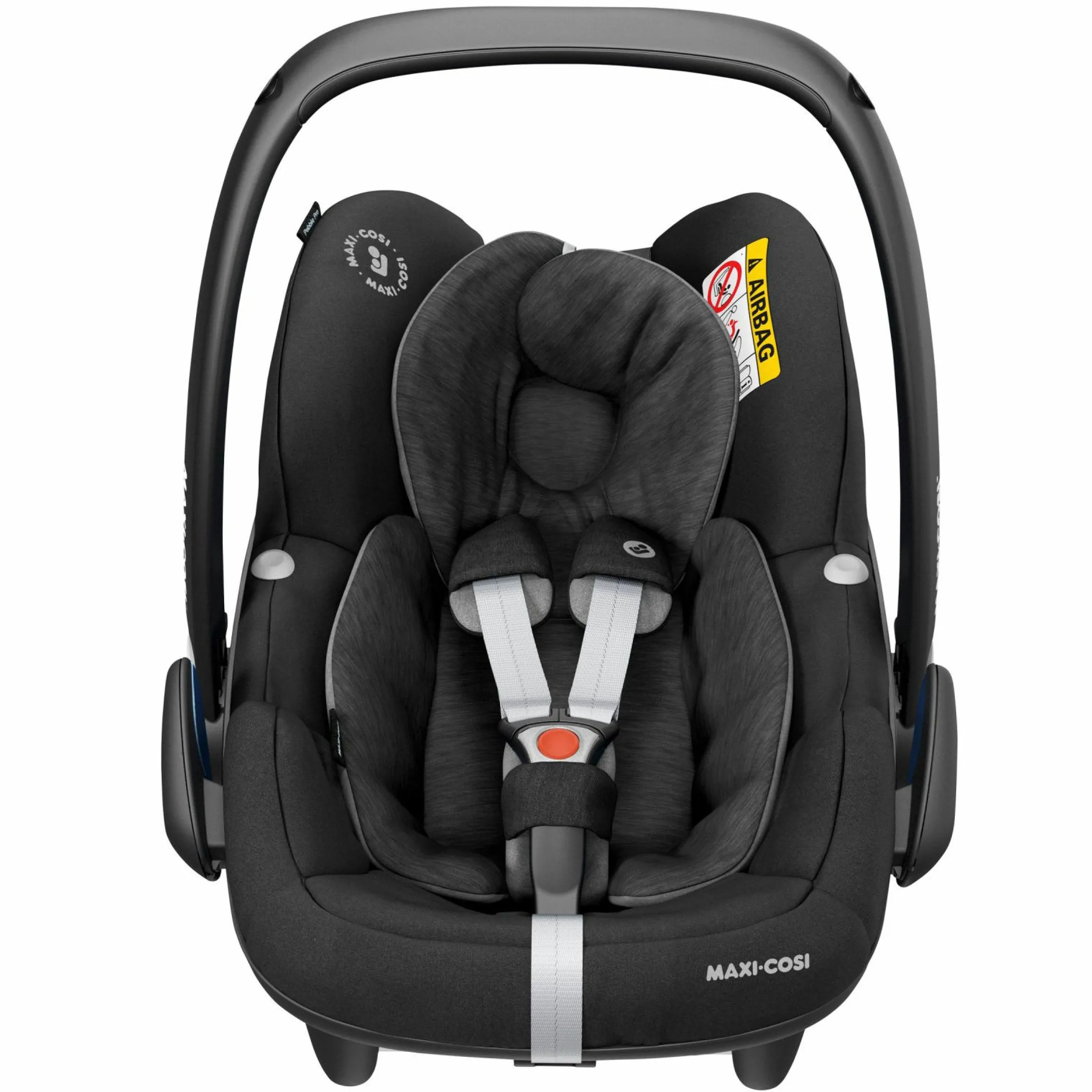 3in1 Babyschale & Reboarder-Set ab Geburt - 4 Jahre (45 cm - 105 cm) mit Babyschale Pebble Pro, Kindersitz Pearl Pro 2, FamilyFix 3 inkl. Schutzunterlage & Buggybuch - Black - Kollektion 2025