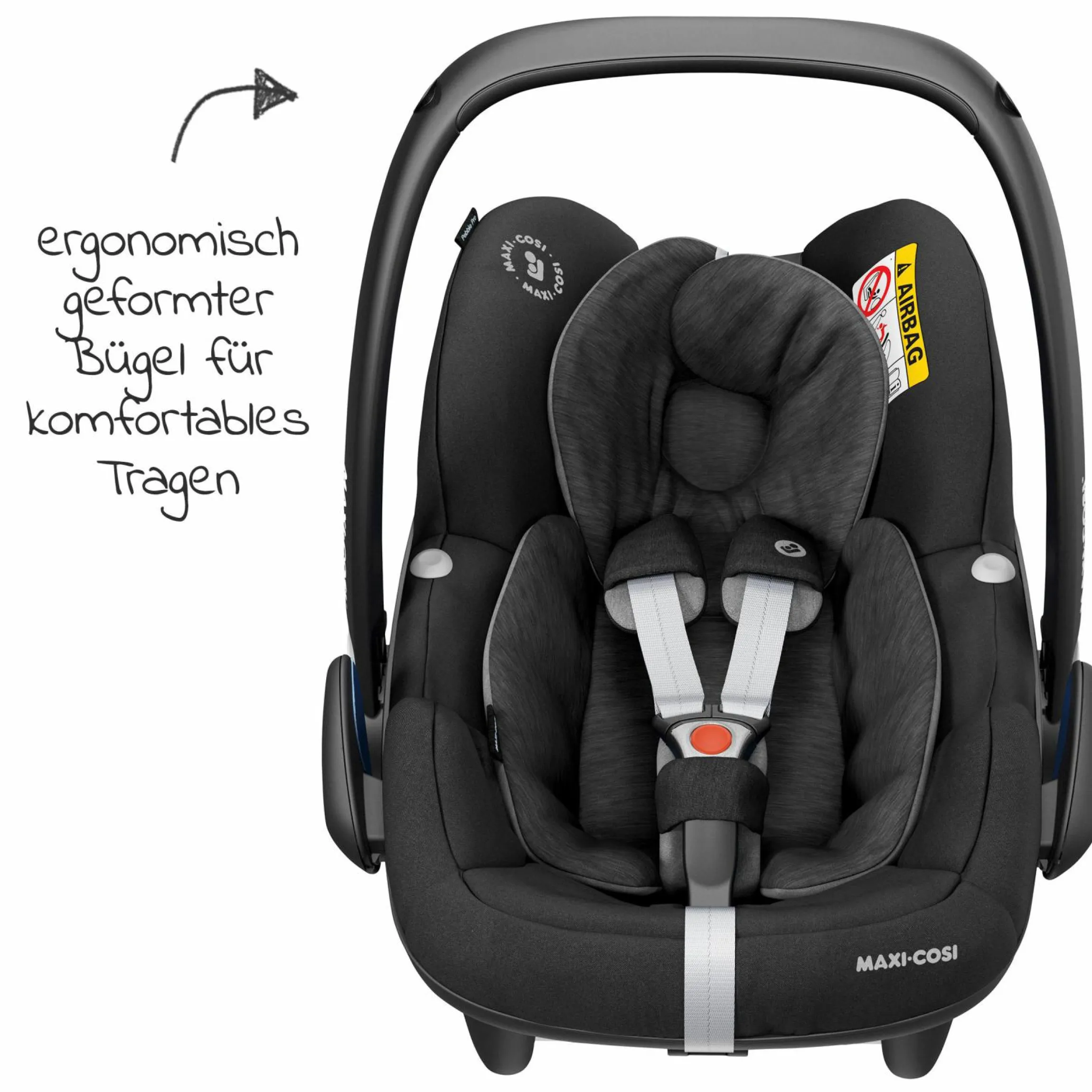 3in1 Babyschale & Reboarder-Set ab Geburt - 4 Jahre (45 cm - 105 cm) mit Babyschale Pebble Pro, Kindersitz Pearl Pro 2, FamilyFix 3 inkl. Schutzunterlage & Buggybuch - Black - Kollektion 2025