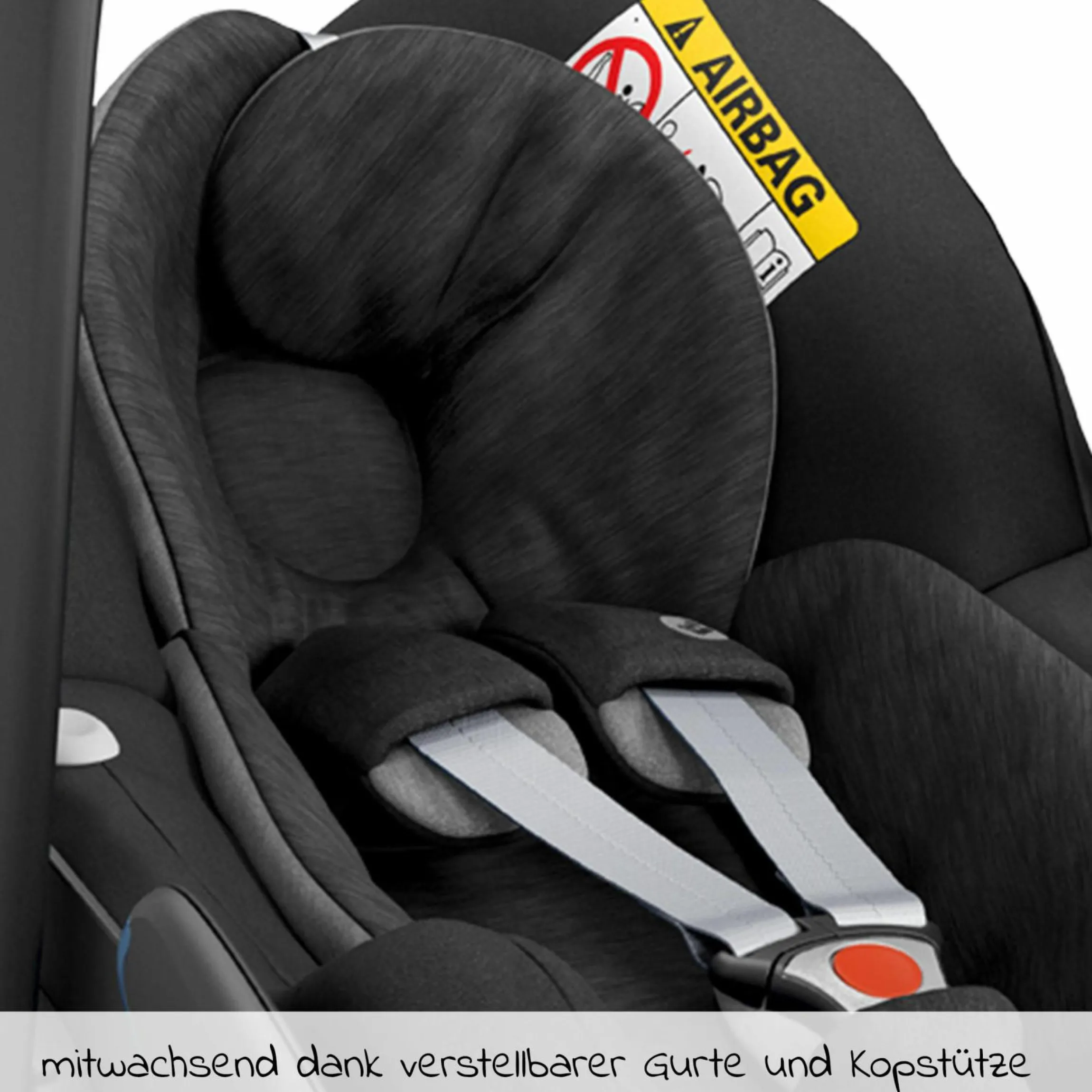 3in1 Babyschale & Reboarder-Set ab Geburt - 4 Jahre (45 cm - 105 cm) mit Babyschale Pebble Pro, Kindersitz Pearl Pro 2, FamilyFix 3 inkl. Schutzunterlage & Buggybuch - Black - Kollektion 2025