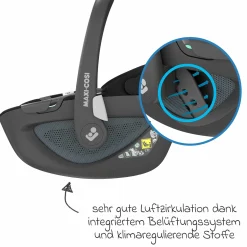 3in1 Babyschale & Reboarder-Set FamilyFix 360 ab Geburt bis 4 Jahre (40 - 105 cm) mit Babyschale Pebble 360 & Kindersitz Pearl 360 inkl. Isofix-Basis FamilyFix & Rückenlehnenschutz - Black