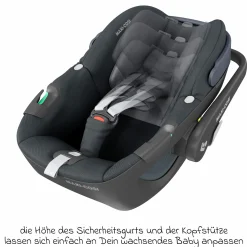3in1 Babyschale & Reboarder-Set FamilyFix 360 ab Geburt bis 4 Jahre (40 - 105 cm) mit Babyschale Pebble 360 & Kindersitz Pearl 360 inkl. Isofix-Basis FamilyFix & Rückenlehnenschutz - Graphite