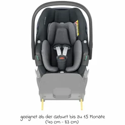 3in1 Babyschale & Reboarder-Set FamilyFix 360 ab Geburt bis 4 Jahre (40 - 105 cm) mit Babyschale Pebble 360 & Kindersitz Pearl 360 inkl. Isofix-Basis FamilyFix, Schutzunterlage, Activity-Trapez & Schnullertasche - Graphite - Kollektion 2025