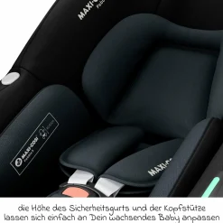 3in1 Babyschalen & Kindersitz-Set FamilyFix S ab Geburt bis 4 Jahre (40cm - 105 cm mit Babyschale Pebble S & Kindersitz Pearl S inkl. Isofix-Basis FamilyFix S, Schutzunterlage & Schnullertasche - Tonal Black - Kollektion 2025