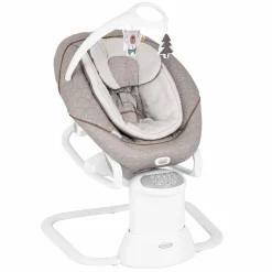 2-in-1 Babyschaukel All Ways Soother ab Geburt - 9 Monate 8 Schaukelbewegungen in 2 Richtungen, als Wippe nutzbar inkl. Mobile mit 3 Stoff-Figuren - Littel Adventures - Kollektion 2025