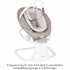 2-in-1 Babyschaukel All Ways Soother ab Geburt - 9 Monate 8 Schaukelbewegungen in 2 Richtungen, als Wippe nutzbar inkl. Mobile mit 3 Stoff-Figuren - Littel Adventures - Kollektion 2025