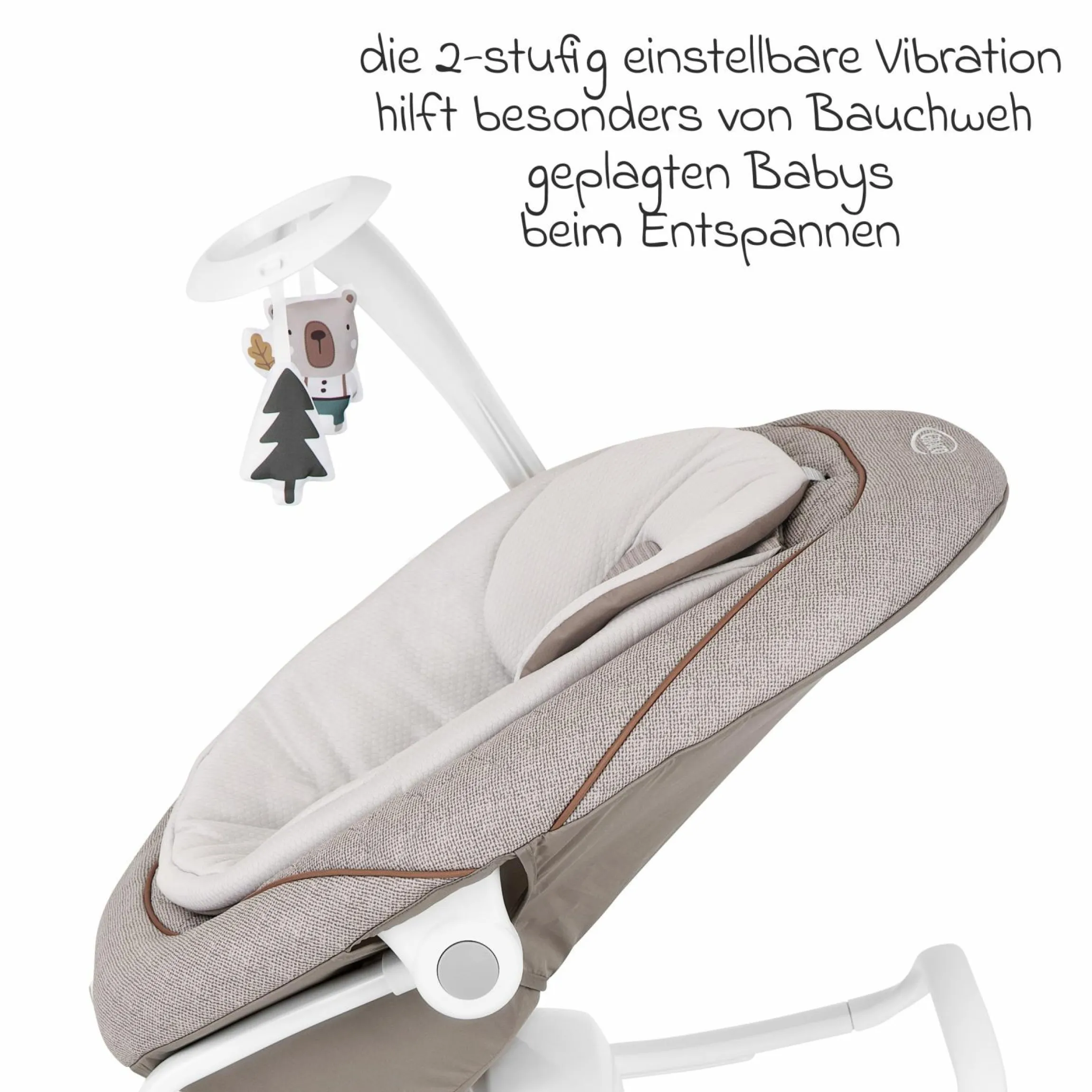 2-in-1 Babyschaukel All Ways Soother ab Geburt - 9 Monate 8 Schaukelbewegungen in 2 Richtungen, als Wippe nutzbar inkl. Mobile mit 3 Stoff-Figuren - Littel Adventures - Kollektion 2025