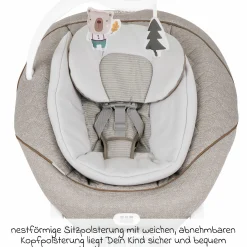 2-in-1 Babyschaukel All Ways Soother ab Geburt - 9 Monate 8 Schaukelbewegungen in 2 Richtungen, als Wippe nutzbar inkl. Mobile mit 3 Stoff-Figuren - Littel Adventures - Kollektion 2025