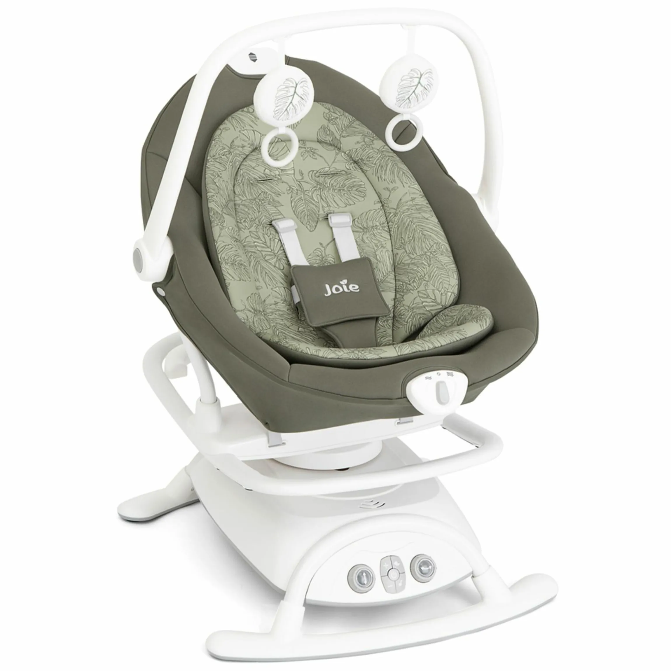 2in1 Babyschaukel Sansa ab Geburt - 9 kg abnehmbarer Sitz als Babywippe nutzbar - Palms - Kollektion 2025