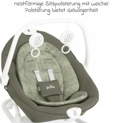 2in1 Babyschaukel Sansa ab Geburt - 9 kg abnehmbarer Sitz als Babywippe nutzbar - Palms - Kollektion 2025