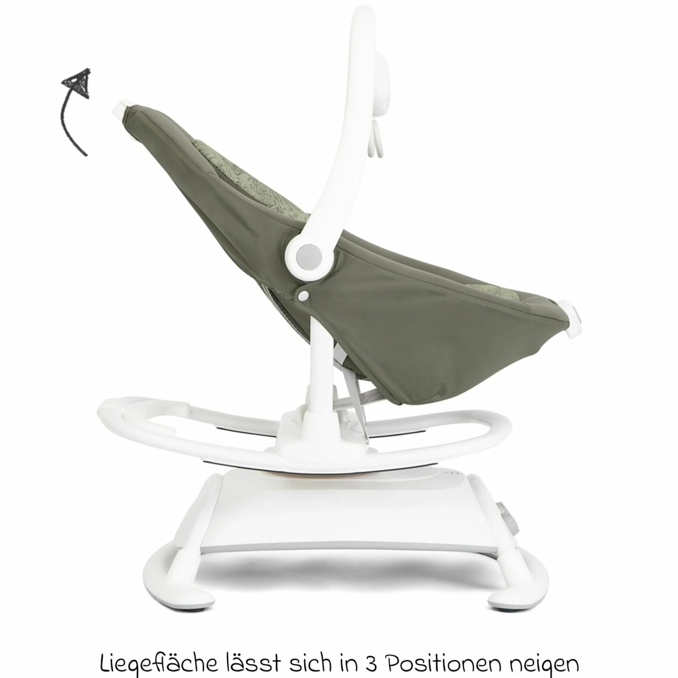2in1 Babyschaukel Sansa ab Geburt - 9 kg abnehmbarer Sitz als Babywippe nutzbar - Palms - Kollektion 2025