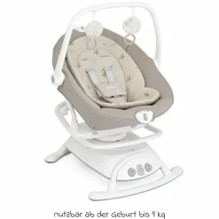 2in1 Babyschaukel Sansa ab Geburt - 9 kg abnehmbarer Sitz als Babywippe nutzbar - Cosmo Tan - Kollektion 2025