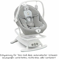 2in1 Babyschaukel Sansa ab Geburt - 9 kg abnehmbarer Sitz als Babywippe nutzbar - Portrait