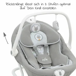 2in1 Babyschaukel Sansa ab Geburt - 9 kg abnehmbarer Sitz als Babywippe nutzbar - Portrait