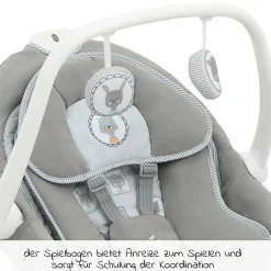 2in1 Babyschaukel Sansa ab Geburt - 9 kg abnehmbarer Sitz als Babywippe nutzbar - Portrait