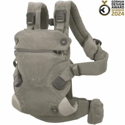 4in1 Babytrage CUDL Clik für Neugeborene ab 3,5 kg bis 16 kg einsetzbar mit 4 Tragepositionen, Klickverschluss inkl. Zubehör - Fog - Kollektion 2025
