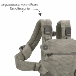4in1 Babytrage CUDL Clik für Neugeborene ab 3,5 kg bis 16 kg einsetzbar mit 4 Tragepositionen, Klickverschluss inkl. Zubehör - Fog - Kollektion 2025