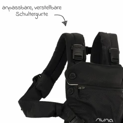 4in1 Babytrage CUDL Clik für Neugeborene ab 3,5 kg bis 16 kg einsetzbar mit 4 Tragepositionen, Klickverschluss inkl. Zubehör - Caviar - Kollektion 2025