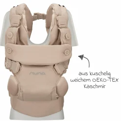 4in1 Babytrage CUDL Luxe für Neugeborene ab 3,5 kg bis 16 kg einsetzbar mit 4 Tragepositionen, Klickverschluss inkl. Zubehör - Pearl - Kollektion 2025
