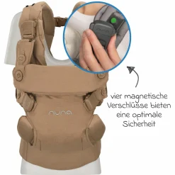4in1 Babytrage CUDL Luxe für Neugeborene ab 3,5 kg bis 16 kg einsetzbar mit 4 Tragepositionen, Klickverschluss inkl. Zubehör - Canyon - Kollektion 2025