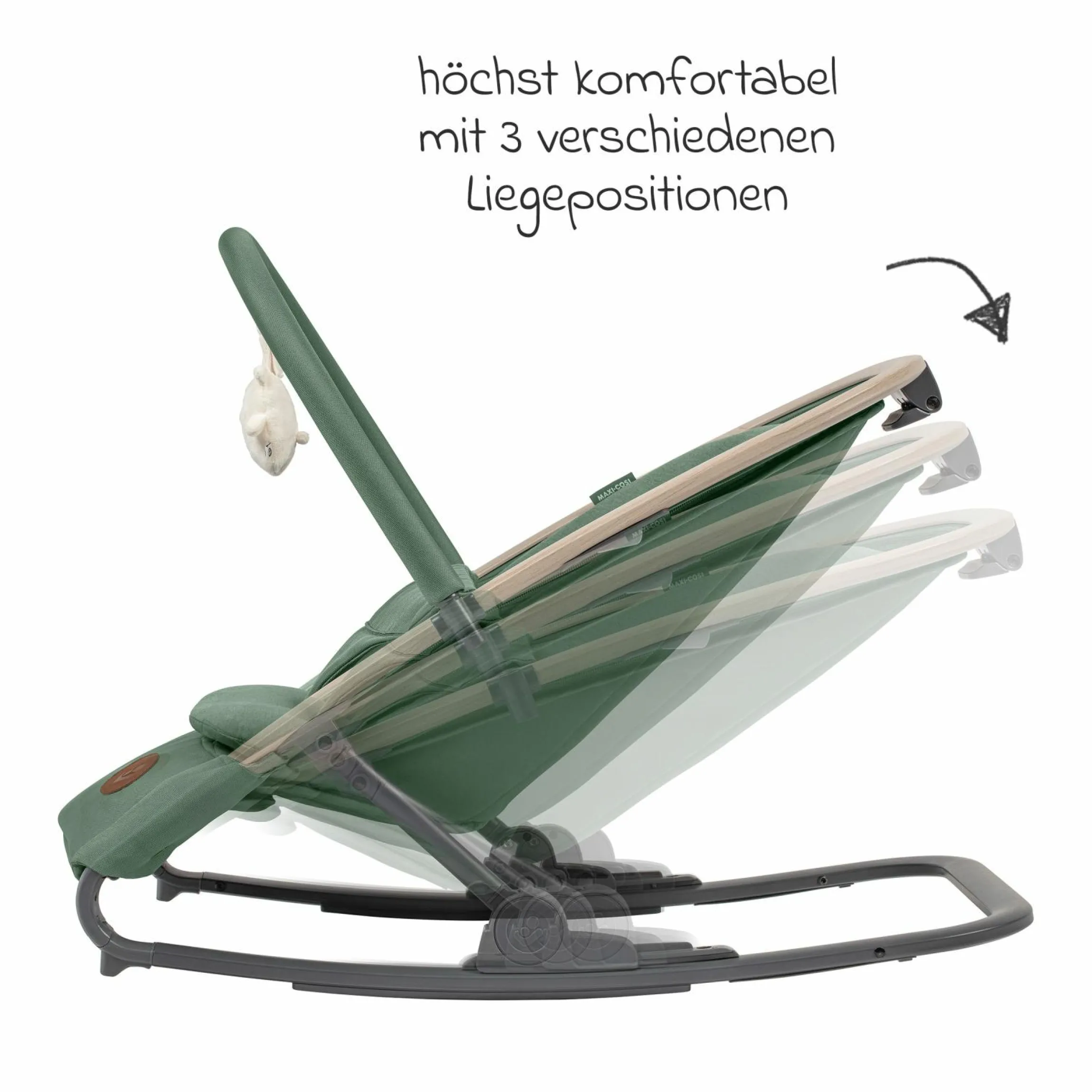 2-in-1 Babywippe Kori ab der Geburt mit Neugeborenen-Inlay nur 2,3 kg leicht - Beyound - Green Eco - Kollektion 2025