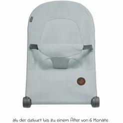 2in1 Babywippe Loa Beyond Eco Care ab Geburt - 6 Monate mit Wippfunktion - federleicht nur 2 kg - Grey - Kollektion 2025