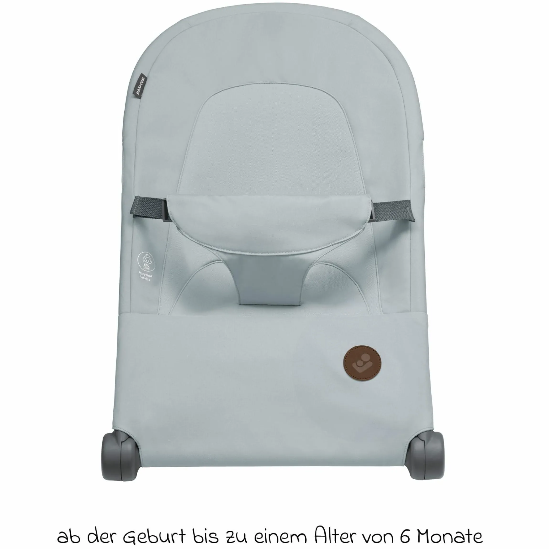 2in1 Babywippe Loa Beyond Eco Care ab Geburt - 6 Monate mit Wippfunktion - federleicht nur 2 kg - Grey - Kollektion 2025