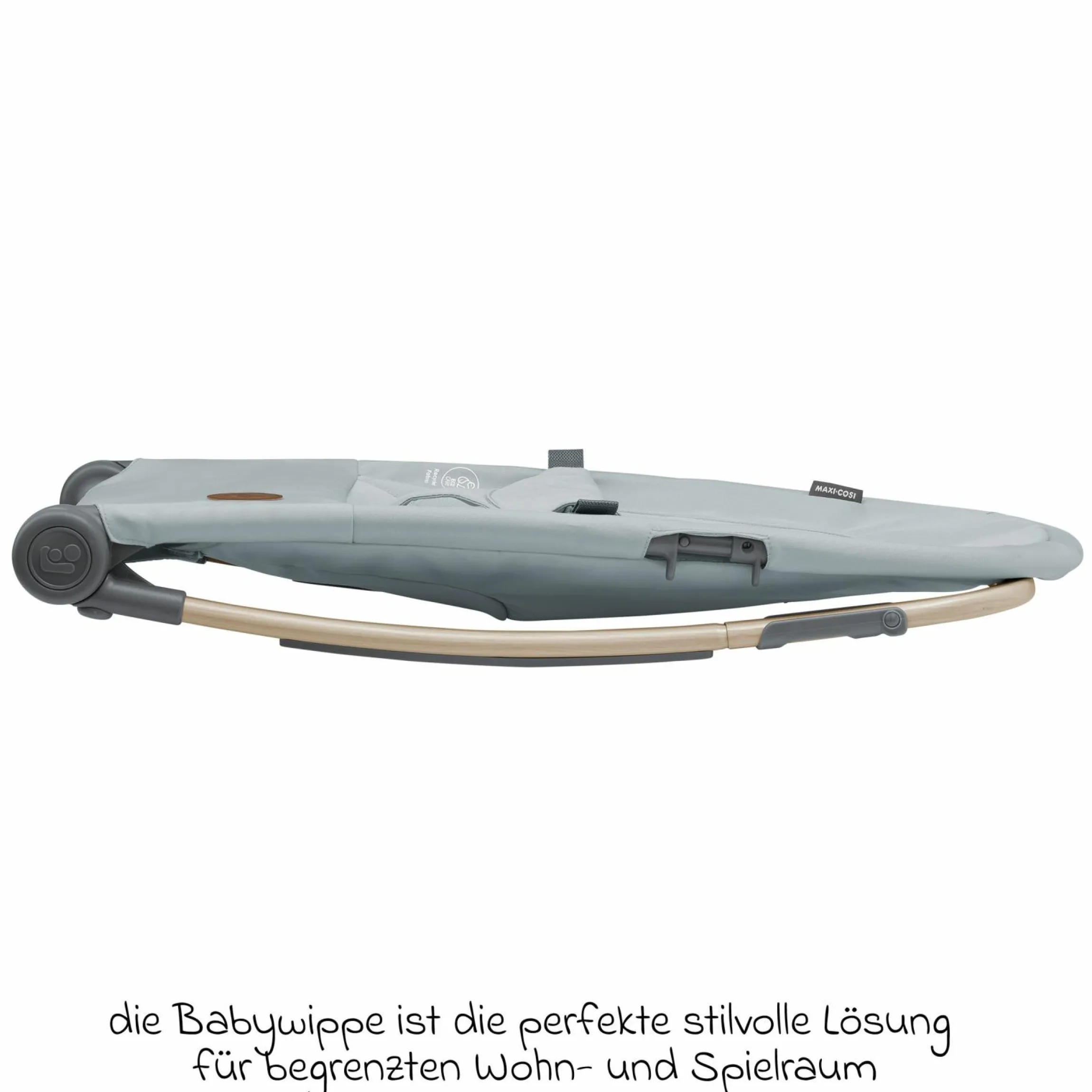 2in1 Babywippe Loa Beyond Eco Care ab Geburt - 6 Monate mit Wippfunktion - federleicht nur 2 kg - Grey - Kollektion 2025
