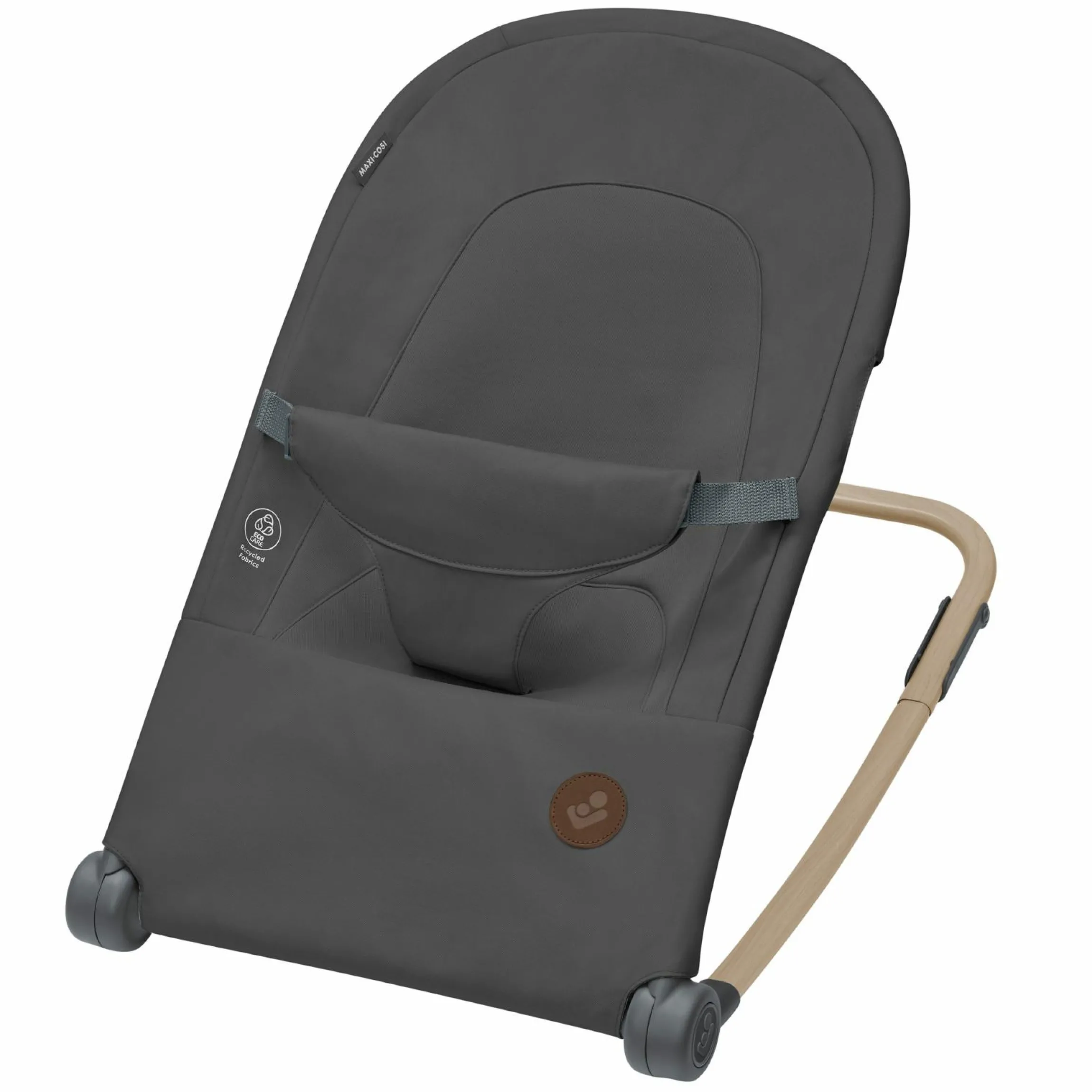 2in1 Babywippe Loa Beyond Eco Care ab Geburt - 6 Monate mit Wippfunktion - federleicht nur 2 kg - Graphite - Kollektion 2025