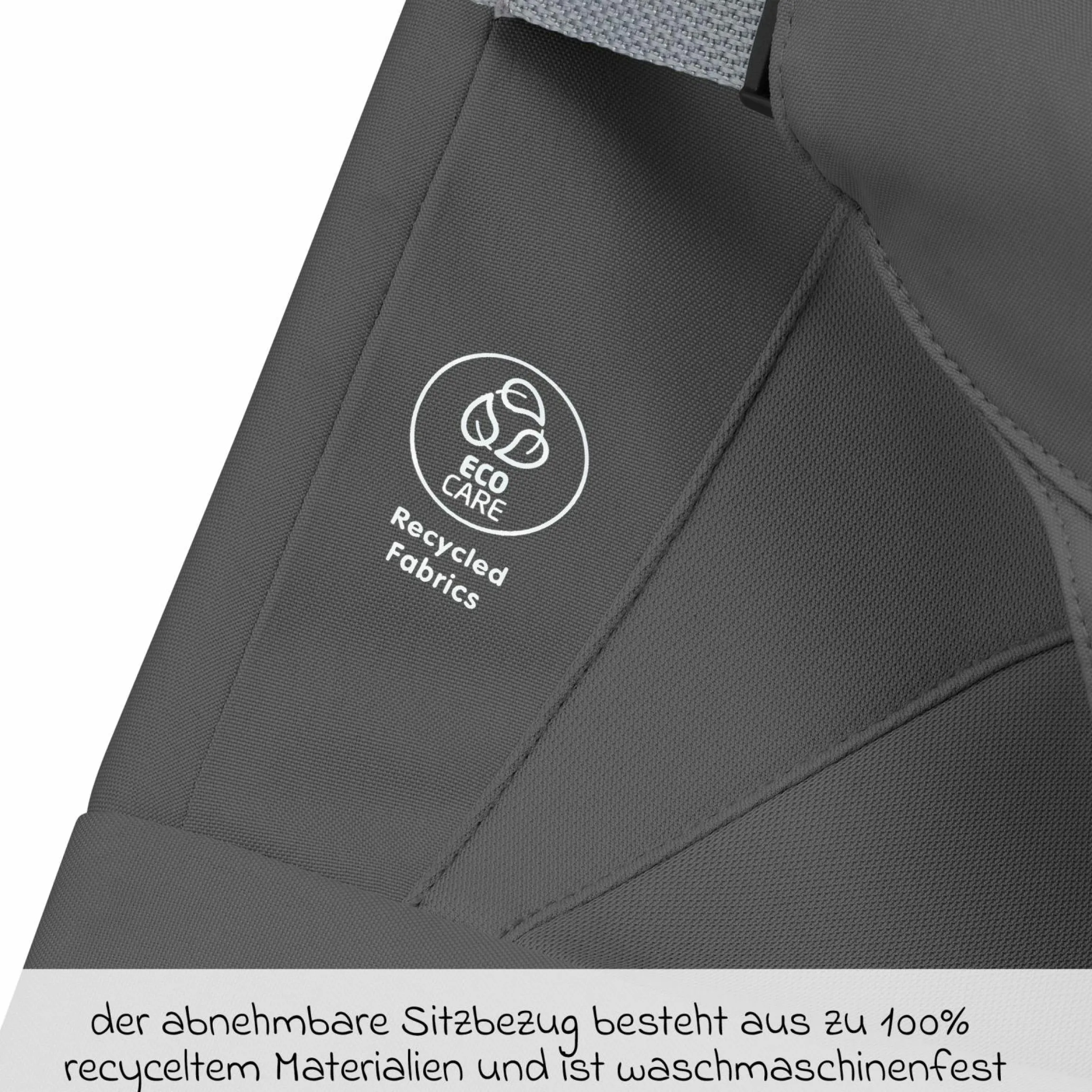 2in1 Babywippe Loa Beyond Eco Care ab Geburt - 6 Monate mit Wippfunktion - federleicht nur 2 kg - Graphite - Kollektion 2025
