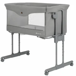 2in1 Beistellbett & Stubenwagen Amara ab Geburt bis 9 kg mit Matratze inkl. Reisetasche - Tinted Gray