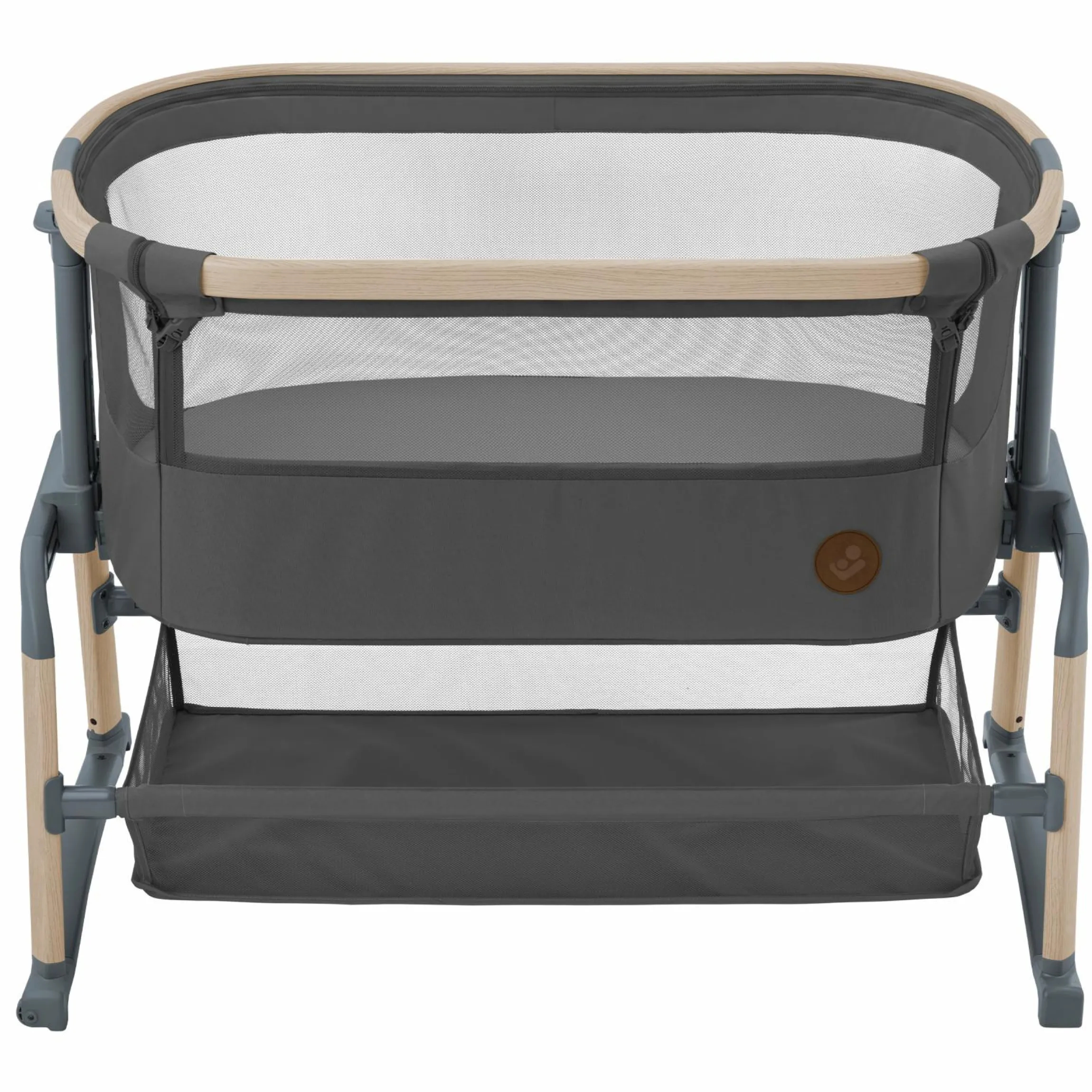 2-in-1 Beistellbett Iora Air mit Schaukelfunktion, atmungsaktive Stoffe, klappbar, inkl. Matratze & Reisetasche - Beyond Graphite - Kollektion 2025